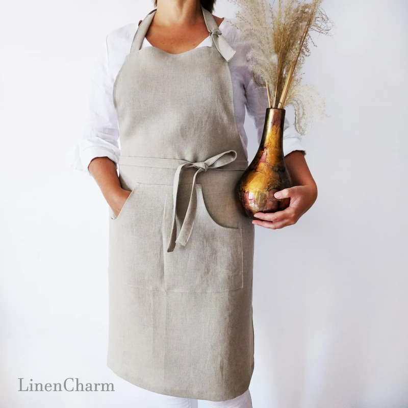 Lniany fartuszek 70 x 90 cm