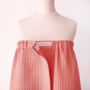 Pareo do sauny wafel bawełna 100% Brzoskwiniowy | LINENCHARM