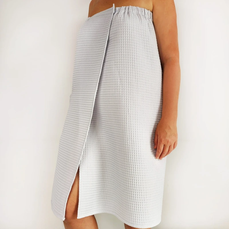 Zestaw do sauny pareo + ręcznik, Jasno Szary| LINENCHARM