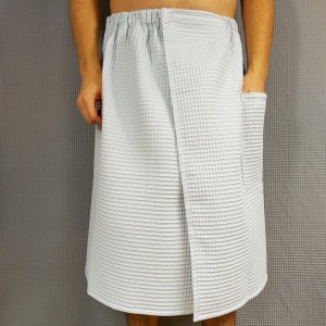 Kilt do sauny wafel bawełna 100% Jasno Szary | LINENCHARM