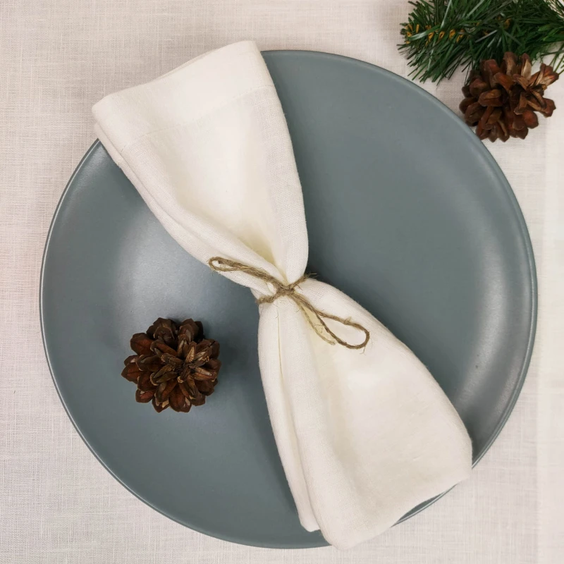 Serwety lniane ecru 35 x 35 cm, 160g/mb LINENCHARM
