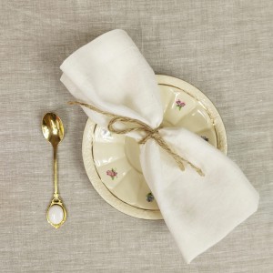 Serwety lniane ecru 35 x 35 cm, 160g/mb LINENCHARM
