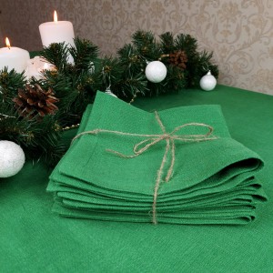 Serwety lniane zielone 35 x 35 cm, 250g/mb LINENCHARM