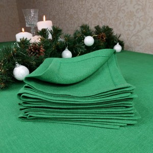 Serwety lniane zielone 35 x 35 cm, 250g/mb LINENCHARM