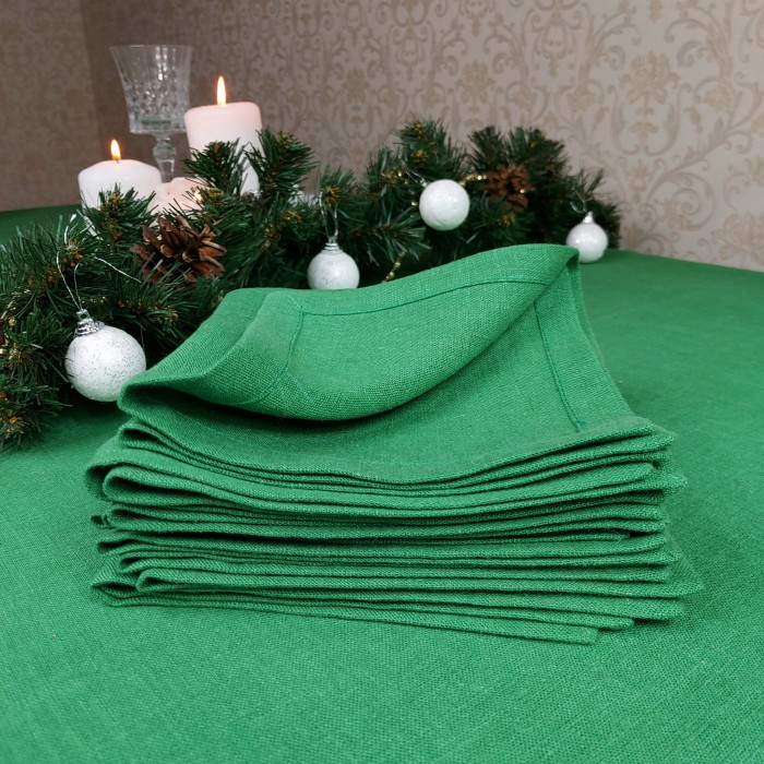Serwety lniane zielone 35 x 35 cm, 250g/mb LINENCHARM