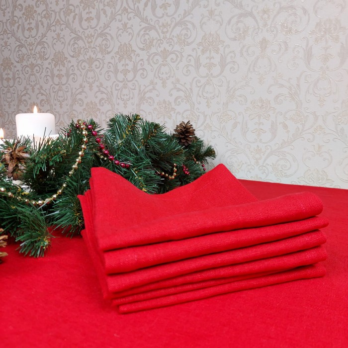 Serwety lniane czerwone 35 x 35 cm, 250g/mb LINENCHARM