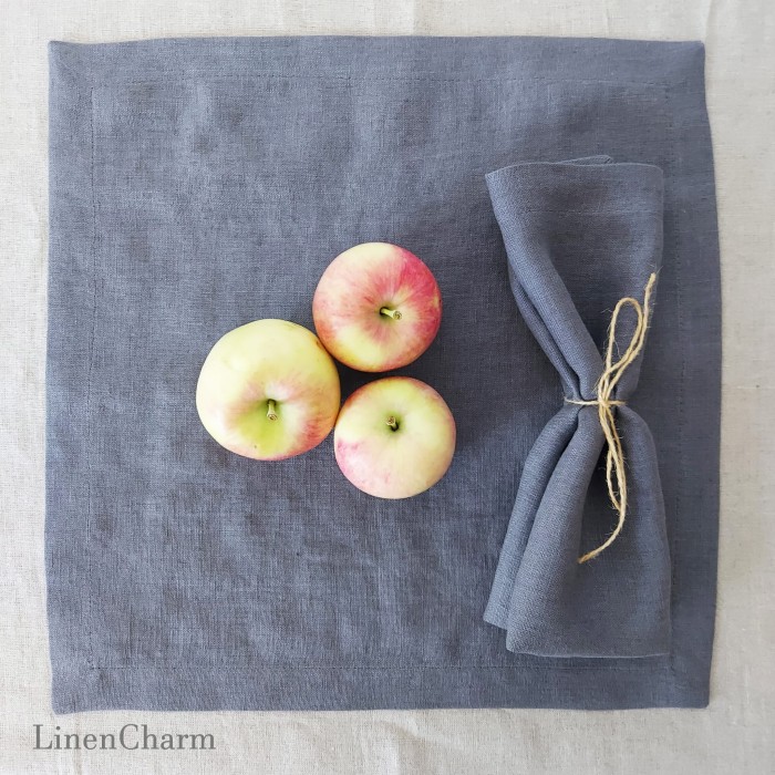 Serwetki Lniane, Szara Serwetka