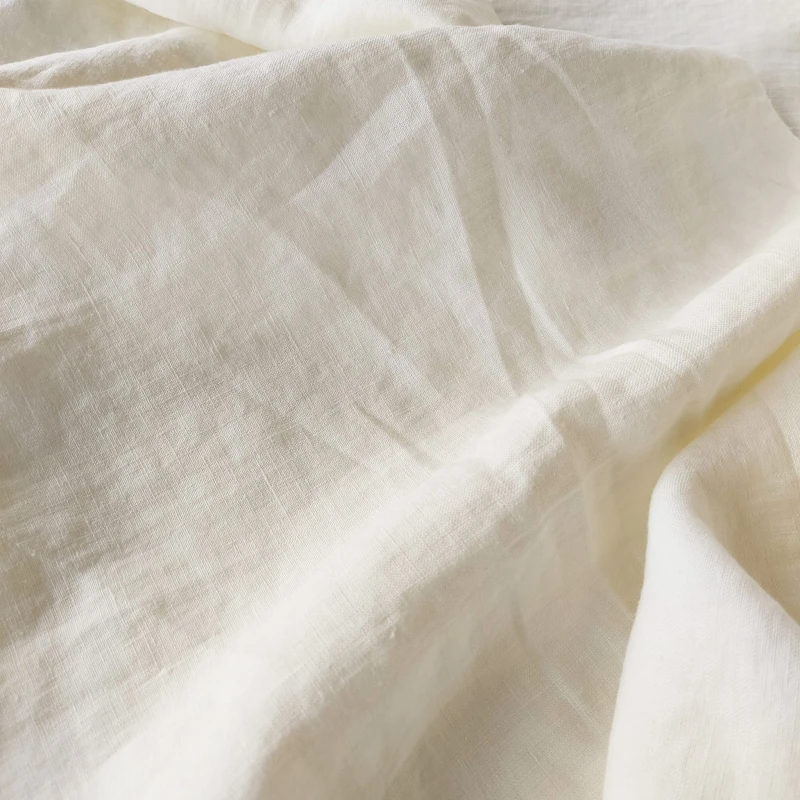 Len 100% Ecru Stonewashed szerokość 250cm, 160g/m2 | LINENCHARM