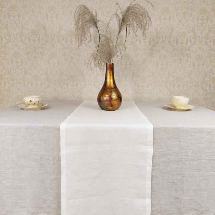 Lniany Bieżnik Ecru