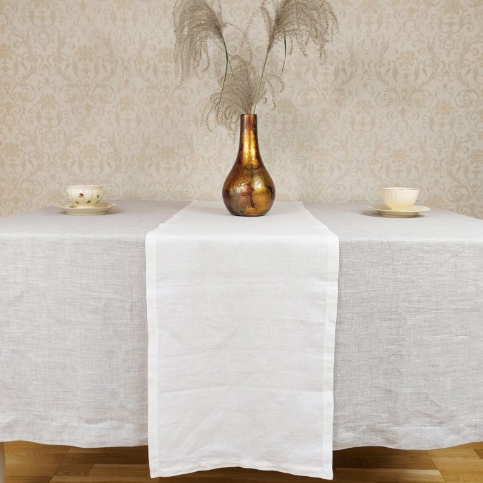 Lniany Bieżnik Ecru