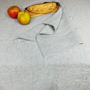 Blue striped  linen tablecloth.jpg