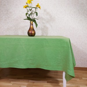 Lniany obrus oliwkowy