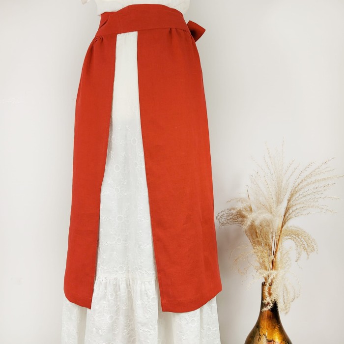 Lniana zapaska, fartuszek kuchenny, zapaska kelnerska