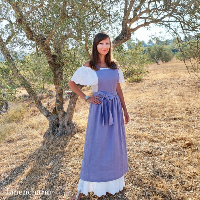 Zapaska lniana, fartuch kuchenny