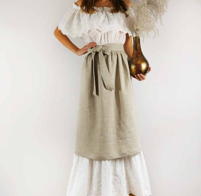 Lniana zapaska, Fartuszek kuchenny, Zapaska kelnerska