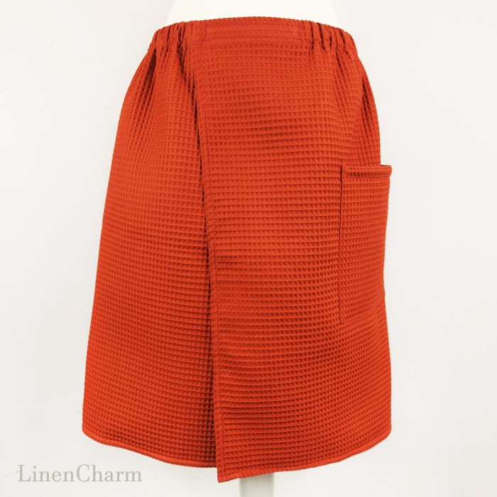 Kilt do sauny wafel bawełna 100% Czerwona Cegła | LINENCHARM