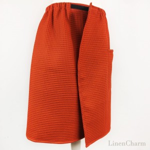 Kilt do sauny wafel bawełna 100% Czerwona Cegła | LINENCHARM
