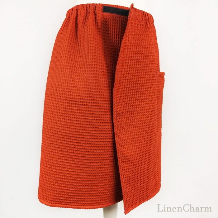 Kilt do sauny wafel bawełna 100% Czerwona Cegła | LINENCHARM