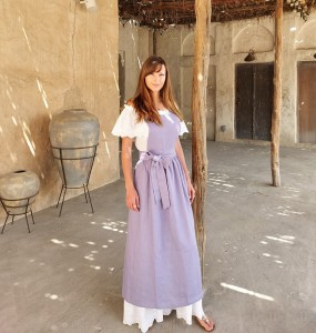 Zapaska lniana, fartuch kuchenny damski