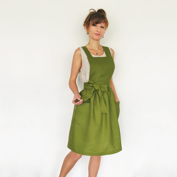 Lniana zapaska, fartuszek lniany