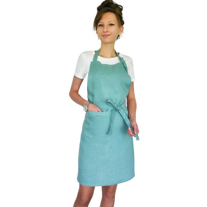 Dark Mint Apron with pocket.jpg