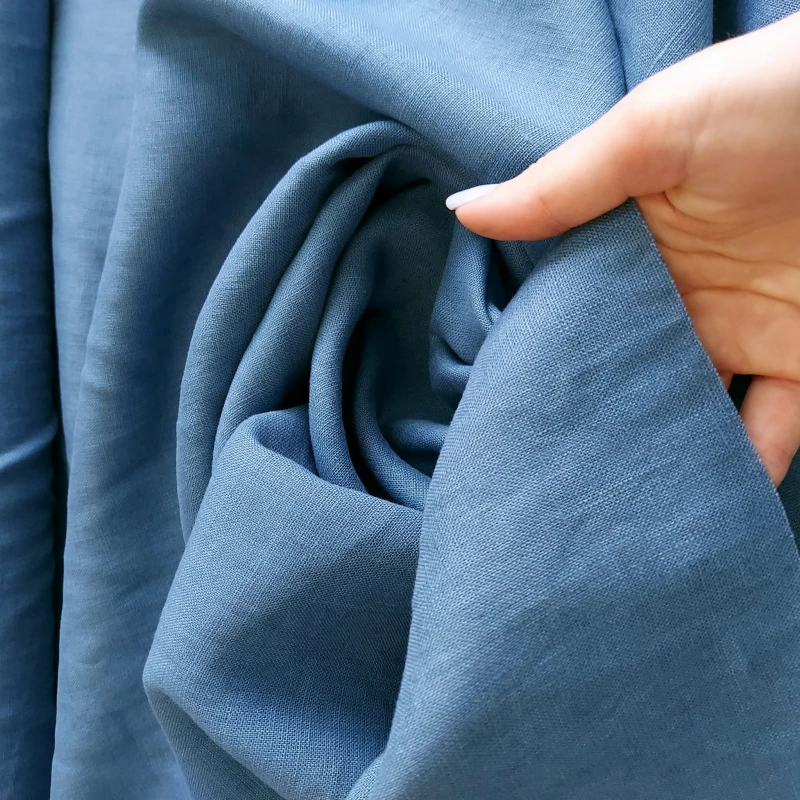 Tkanina lniana denim