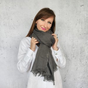 Lniany szalik