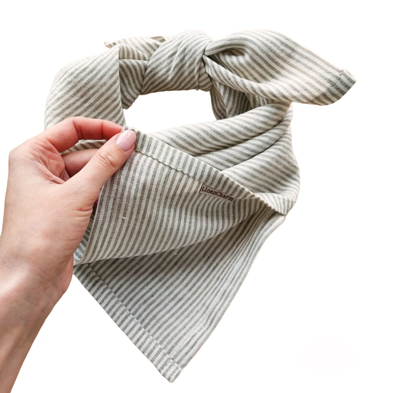 Bandana w  Beżowe Paski