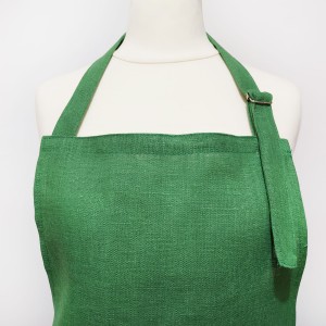Fartuch lniany zielony 60 x 80 cm | LINENCHARM