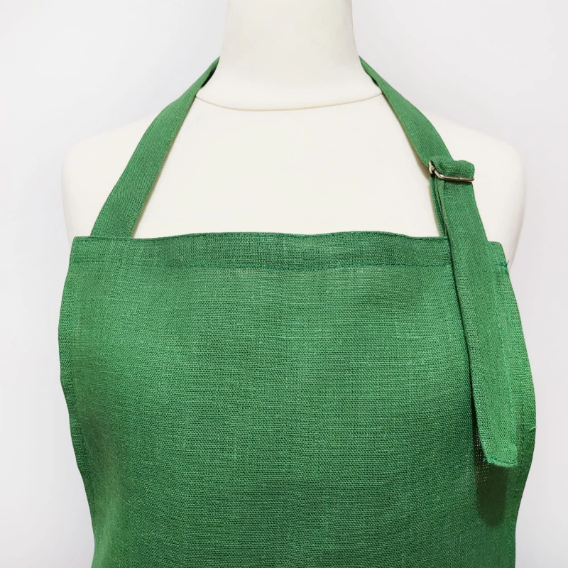 Fartuch lniany zielony 60 x 80 cm | LINENCHARM