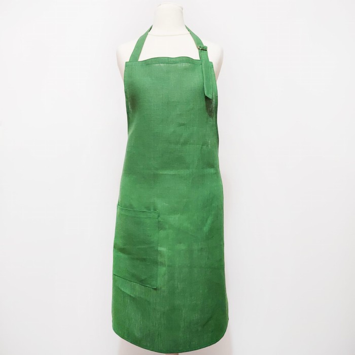 Fartuch lniany zielony 60 x 80 cm | LINENCHARM
