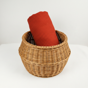 Cotton towel bath red brick LinenCharm.png