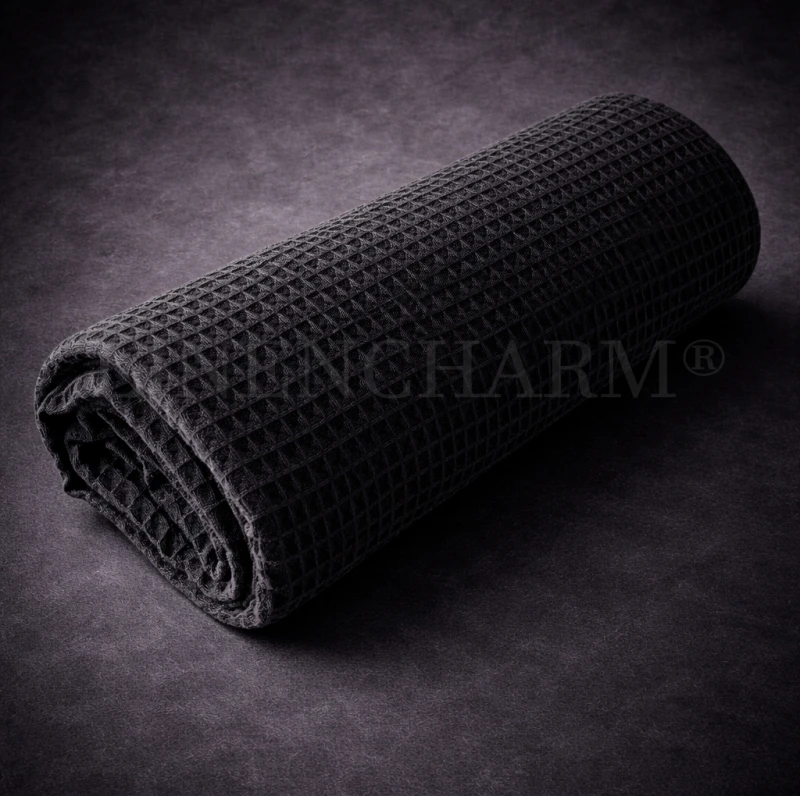 LC Black Bath Towel LinenCharm 02.jpg