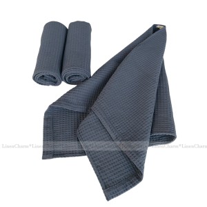 Sauna hand towel anthracite color, LinenCharm.jpg