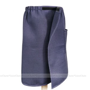 Sauna towel wrap for men, anthracite color, LinenCharm.jpg