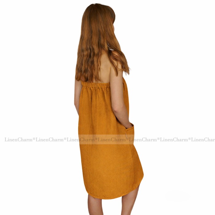 Dark ochre towel wrap LinenCharm TS .jpg