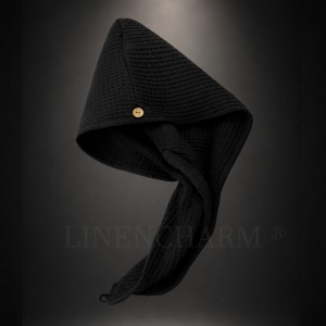 Premiun hair turban Black hair towel LC.jpg