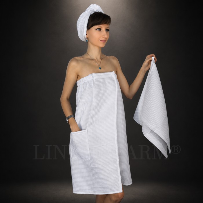 White sauna set women cotton LinenCharm.jpg