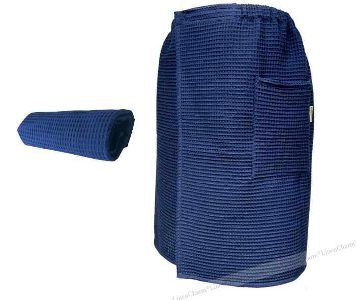 Cotton Towel Set  for men navy blue