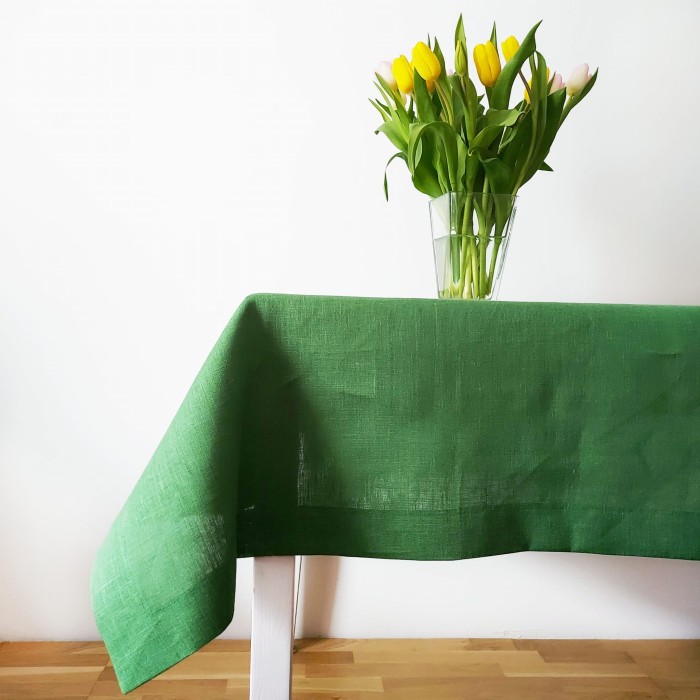 Lniany obrus zielony 250g/mb LINENCHARM
