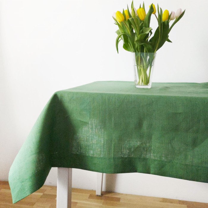 Lniany obrus zielony 250g/mb LINENCHARM