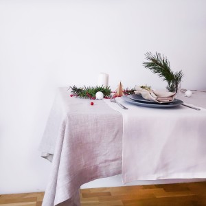 Stonewashed natural linen tablecloth  LINENCHARM