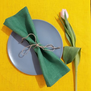 Serwety lniane zielone 35 x 35 cm, 250g/mb LINENCHARM