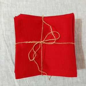 Serwety lniane czerwone 35 x 35 cm, 250g/mb LINENCHARM