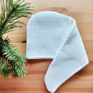 Turban na głowę, Biały | LINENCHARM