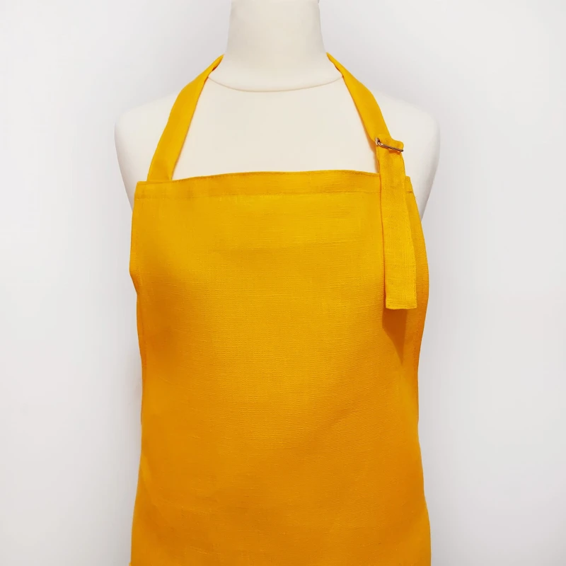 Fartuch lniany żółty 60 x 80 cm | LINENCHARM